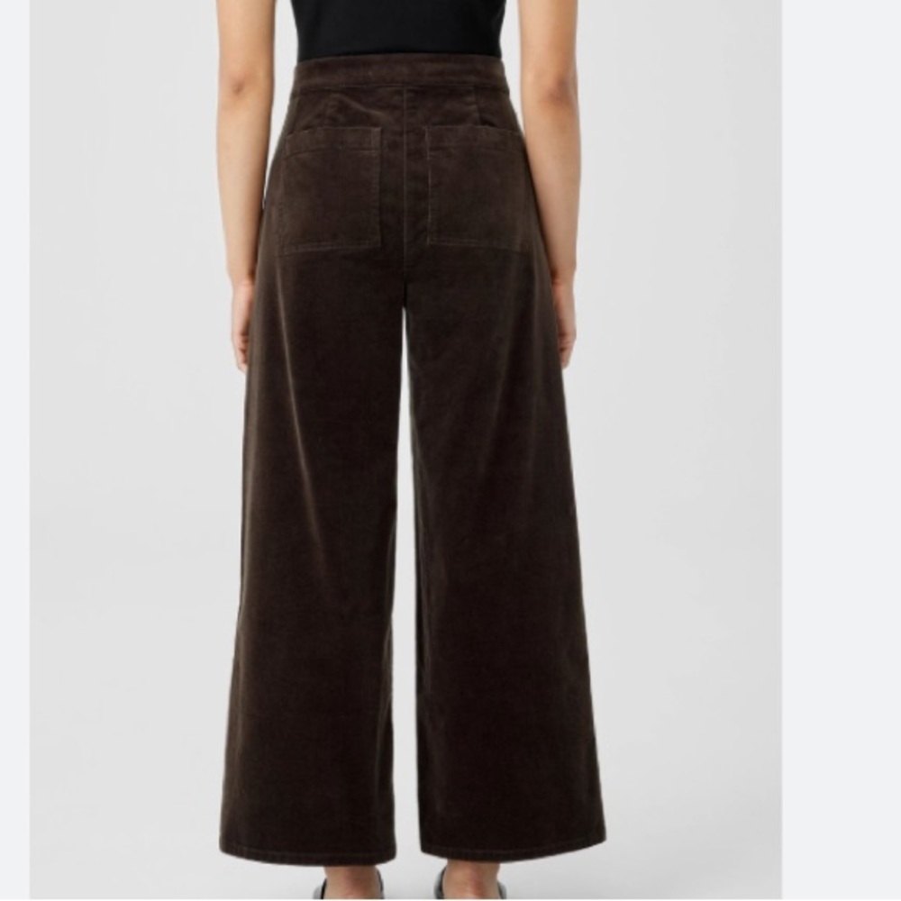 New Eileen Fisher wide ankle velvet organic cotton stretchy pants